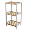 Image de - Etagère 3 niveaux en bois - Marron et banc