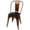 Image de - Chaise vintage Liv H84 cm - Doré et noir - LIV