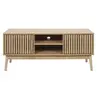 Image de - Meuble TV 2 portes et 2 niches de rangement SAULK - Marron - SAULK