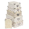 Image de - Lot de 6 boîtes pour cadeaux de Noël - Blanc et doré