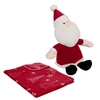 Image de - Plaid 90x75 cm et peluche père Noël - Rouge