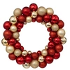 Image de - Couronne boule de Noël - Diam 35 cm - Rouge et Or