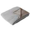 Image de - Couverture AZURA imitiation fourrure 2 tons et flanelle - 220 x 180 cm - Gris - AZURA