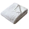Image de - Couverture AZURA imitiation fourrure 2 tons et flanelle - 220 x 180 cm - Blanc - AZURA