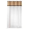 Image de - Voilage à oillets EBRO - Voile sablé avec top en jute - 140 x 240 cm - Ecru et noir - EBRO Douceur d'intérieur