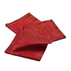 Image de - Lot de 3 serviettes fils métallisés 40 x 40 cm - Rouge et or - Douceur d'intérieur