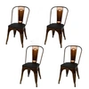 Image de - Lot de 4 chaises vintage Liv H84 cm - Doré et noir - LIV