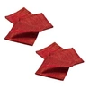 Image de - Lot de 6 serviettes fils métallisés L. 40 cm x l. 40 cm - Rouge et or - Douceur d'intérieur