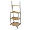 Image de - Etagère 4 niveaux pyramide en bois - Marron et banc
