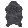 Image de - Tapis imitation fourrure poils fins - 60 x 90 cm - Gris