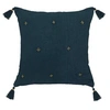 Image de - Coussin de chaise brodé rectangulaire Starke - 40 x 40 cm - Bleu nuit - JAMANA
