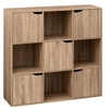 Image de - Etagère 9 cases Mix n'modul 5 portes - Marron - MIX'N MODUL