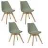 Image de - Lot de 4 chaises design scandinave BAYA - Vert - Baya