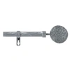 Image de - Kit de tringle à rideaux extensible Disque Martelé - L210 /L380 cm - Patine gris - Douceur d'intérieur