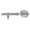 Image de - Kit de tringle à rideaux extensible Feuille - L210 /L380 cm - Patine Gris - Douceur d'intérieur