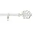 Image de - Kit de tringle à rideaux extensible Feuille - L210 /L380 cm - Patine Blanc - Douceur d'intérieur