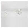 Image de - Kit de tringle à rideaux extensible Disque Martelé - L120 /L210 cm - Patine Blanc - Douceur d'intérieur