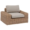 Image de Hespéride - Fauteuil de salon de jardin en résine tressée Savinia - Marron Tahini - Savinia
