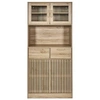 Image de - Buffet de cuisine 4 portes 2 tiroirs Saulk en bois - Marron - Saulk