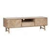 Image de - Meuble TV 2 portes et 1 tiroir Aeris en bois - Beige - Aeris