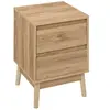 Image de - Table de chevet 2 tiroirs Liam en bois - Marron - Liam