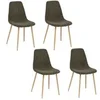 Image de - Lot de 4 chaises scandinaves en velours côtelé ROKA - Kaki - ROKA