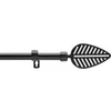 Image de - Kit de tringle à rideaux extensible Leaf - L120 /L210 cm - Noir - Leaf Douceur d'intérieur