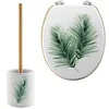 Image de - Abattant et brosse WC Varadero - Blanc et vert - Varadero Douceur d'intérieur