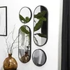 Image de - Lot de 4 miroirs ronds et ovales - Noir