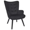 Image de - Fauteuil de salon en velours côtelé Giulia - Noir - Giulia