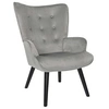 Image de - Fauteuil de salon en velours côtelé Giulia - Gris - Giulia