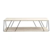 Image de - Table basse contemporaine effet travertin - Beige