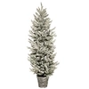 Image de Féérie Lights & Christmas - Sapin de Noël artificiel en pot FROSTY - H. 150 cm - Blanc - FROSTY