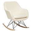Image de - Fauteuil à bascule en bouclette OLMETO - Blanc - OLMETO