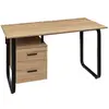 Image de - Bureau avec caisson en bois - Marron