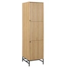 Image de - Armoire 2 portes et 2 étagères effet tasseaux BAÏKAL - Beige - BAÏKAL