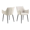 Image de - Lot de 2 chaises de salle à manger avec accoudoirs SORRENTO - Beige - SORRENTO