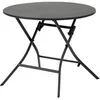 Image de Hespéride - Table de jardin pliante ronde 4 places GREENSBORO - Gris graphite - Greensboro