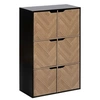Image de - Etagère 6 cases Mix'n Door CHEVRONS - Beige et noir - Chevrons