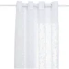 Image de - Voilage à motif fleuri LAZI - 140 x 240 cm - Blanc - Lazi
