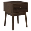 Image de - Table de chevet 1 tiroir effet noyer TIFFANY - Marron - Tiffany