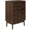Image de - Commode 4 tiroirs effet noyer TIFFANY - Marron - Tiffany