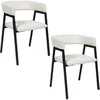 Image de - Lot de 2 fauteuils design en tissu côtelé SCOTT - Beige - Scott