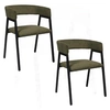 Image de - Lot de 2 fauteuils design en tissu côtelé SCOTT - Vert - Scott