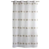 Image de - Voilage brodé horizontal EBENE - 140 x 240 cm - Blanc et beige - Ebene