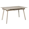 Image de - Table à manger extensible en céramique effet travertin pour 6 à 8 personnes PIETRA - Beige - Pietra