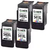 Image de COMETE - 540/541 XL - 4 Cartouches d'encre compatibles pour Canon - Noir et Couleur - Marque française