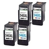 Image de COMETE - 545XL/546XL - Pack de 4 Cartouches d'encre Compatibles avec Canon - Noir/Couleur - Marque française
