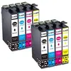 Image de COMETE - 16XL - 8 Cartouches d'encre Compatibles Epson 16 XL - Marque française