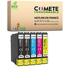 Image de COMETE - T0715 - 5 Cartouches d'encre Compatibles avec EPSON T0715 - Noir et Couleur - Marque Française